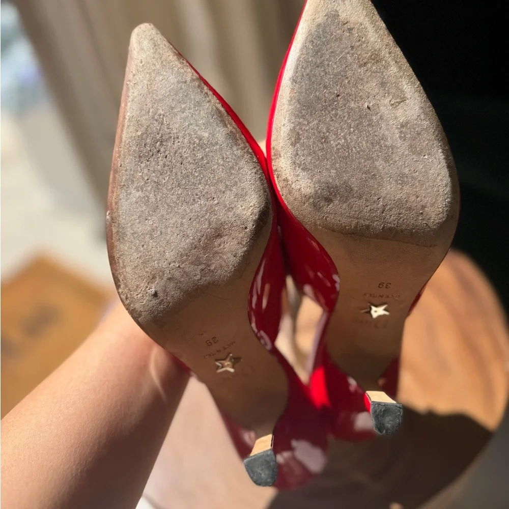 Dior Vibrant Red Slingback Heels - Picture 7 of 9